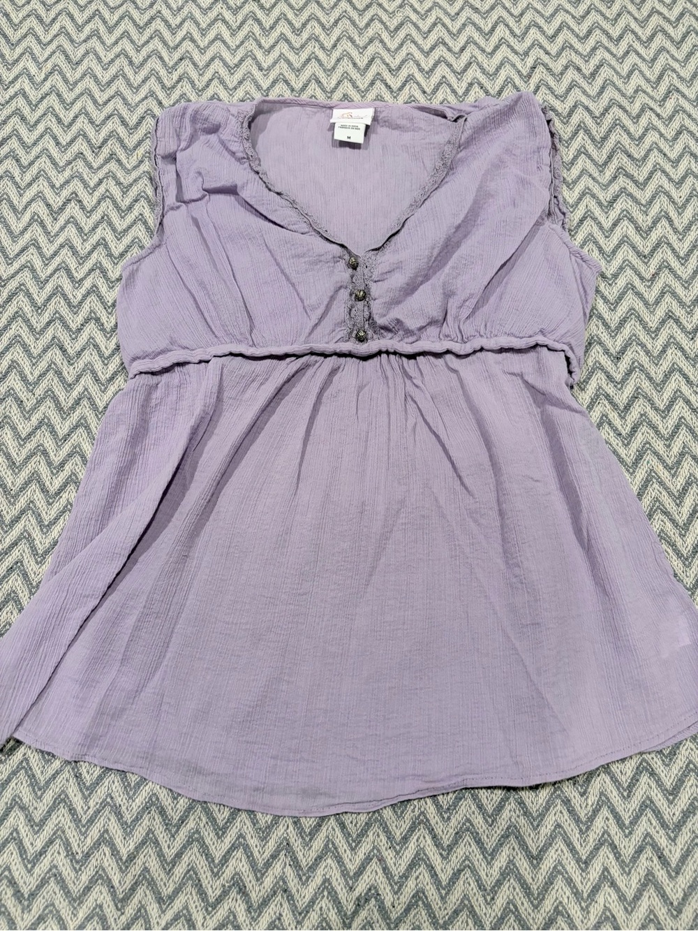 Oh Baby by Motherhood Lavender Sleeveless Empire-Waist Tank